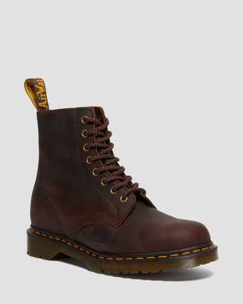 1460 Waxed Full Grain Leather Lace Up Boots