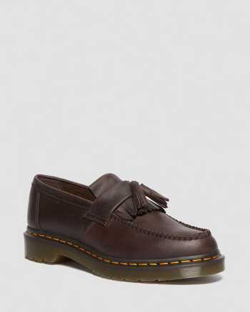 Adrian Crazy Horse Leather Tassel Loafers