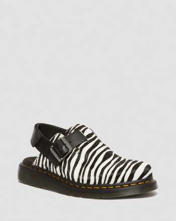 Jorge II Hair-on Animal Print Slingback Mules