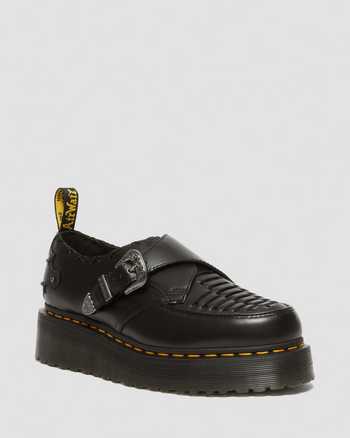 Ramsey Woven Smooth Leather Platform Creepers