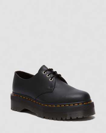 1461 Platform Genix Nappa Reclaimed Leather Oxford Shoes in Black