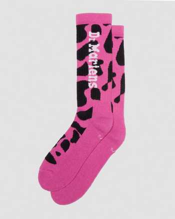 Vertical Logo Print Cotton Blend Socks